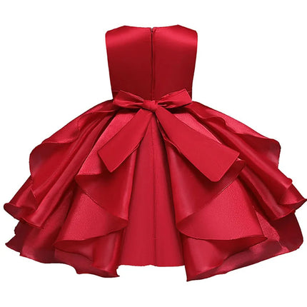 Summer Girls Flower Embroidery Princess Party Dress Baby Kids Christmas Wedding Ball Gown Dresses Children ClothesFor 3-10yrs