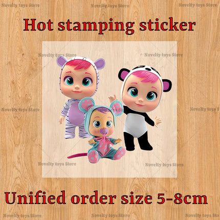 Crying Babies T-shirt Set Children Summer Clothing Girl Cartoon Anime Short Sleeve Sets Leisure Kawaii Clothes Kid Cute Tee Gift