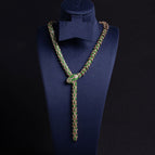 Gold-based green necklace