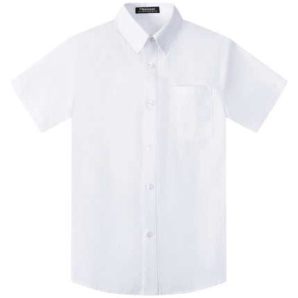 Boys Dress Shirt Teenage Easter Church Wedding Clothing Kids School Graduation Birthday Gift Photography Daily White Clothes