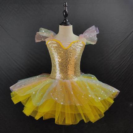 Summer Ballet Skirt Girl Dress Kids Outfit Vestidos Tutu Girls Dresses Dance Costume Baby Clothing Ballerine Children's Day