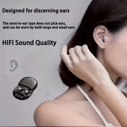 New Wireless Earbuds With Sliding Cover, Unisex Mini Earphones Compatible With All Smartphones, Portable And Wearable