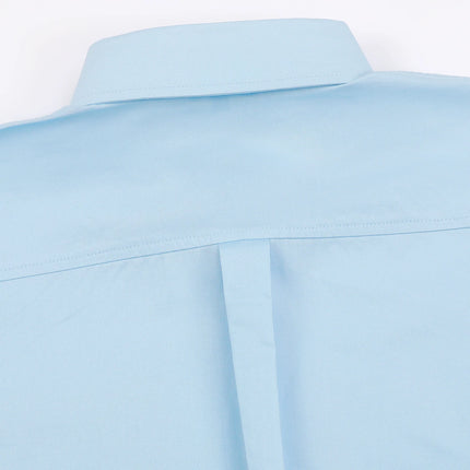 Boys Oxford Shirts Kids Light Blue School Uniform Halloween Chrtimas Easter Church Perform New Year Button Down Dress Clothes