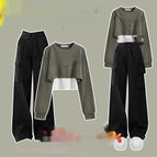Green Hoody Vest Two Pieces / L