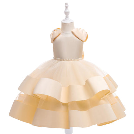 Summer Kids Dress For Girls Princess Wedding Prom Gown Bow Elegant Girl Birthday Party Dresses Children Christmas Costumes 3-10Y