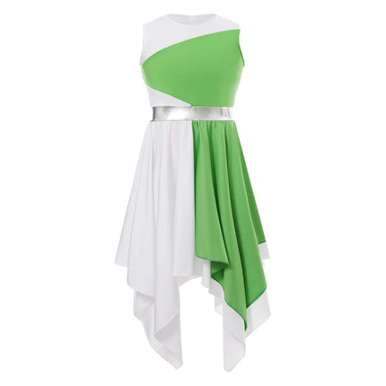 Girls Wordhip Liturgical Costume Lyrical Dance Dress Kids Celebration of Spirit Church Dress Dancewear Stage Performance Costume