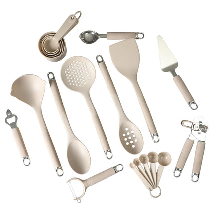 Gibson Home Burchette 20 Piece Nylon Kitchen Gadget & Tool Set in Taupe
