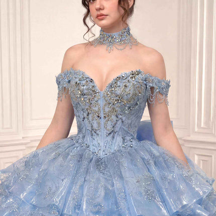 Ladivine 15742 Off the Shoulder Poofy Quinceanera Ball Gown