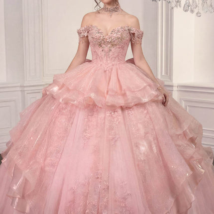 Ladivine 15742 Off the Shoulder Poofy Quinceanera Ball Gown