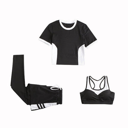 Yoga Clothing Women New Suit Net Red Running Sportswear Five-Piece Loose Leisure Fitness Factory Wholesale