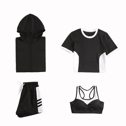 Yoga Clothing Women New Suit Net Red Running Sportswear Five-Piece Loose Leisure Fitness Factory Wholesale
