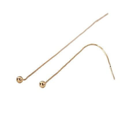 Long Tassel Earrings with Beaded Ear Threads