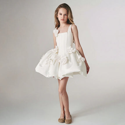 Children Dress European and American Host Piano Performance Dress Girls Birthday Banquet Wedding Princess Dress
