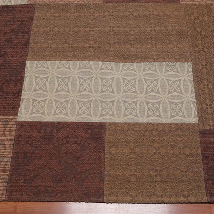 5'x7' Handmade Polypropylene  Oriental Area Rug Brown, Beige Color