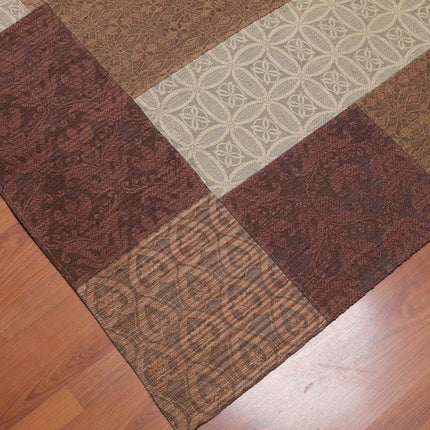 5'x7' Handmade Polypropylene  Oriental Area Rug Brown, Beige Color