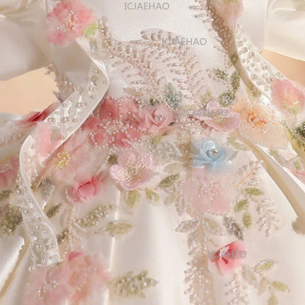 2026 Children GirlsTutu Kids Birthday Princess Gown Performance Pageant Costume Formal Dress Flower Girl Wedding Princess