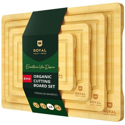 Cutting Board Set of 4, Bamboo