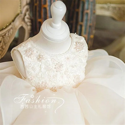 Girls Dress For Party And Wedding Tutu Princess 1st Birthday Dress Flower Toddler Bridesmaid Girls Ball Gown Baby Baptism Dress