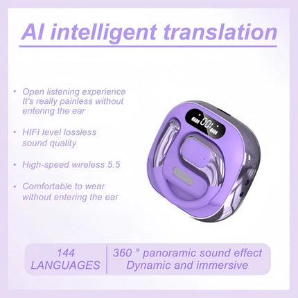 Translation Earbuds Real Time - AI 144 Language Translator Earbuds, Audifonos Traductores Inglés Español,