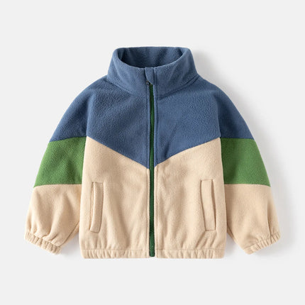 Baby Toddler Boys Jackets and Coats Kids 1 to 2 3 4 5 6 7 Years Blue Korean Winter Polar Fleece Warm Outerwear Children Clothing