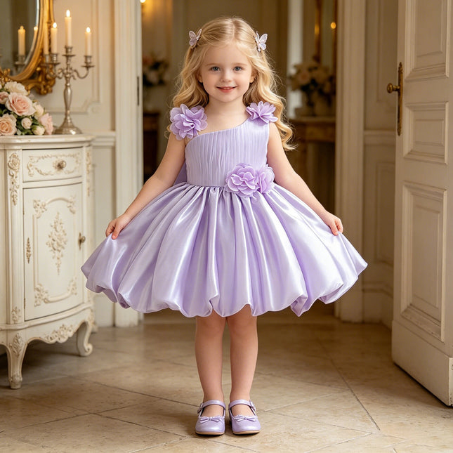 Toddler Flower 1st Birthday Party Baby Girls Dress Elegant Wedding Bridesmaids Princess Dress Girl Bow Baptism Banquet Prom Gown