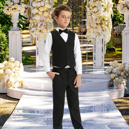 Boys Suit for Wedding Kid Birthday Outfit Toddler Church Formal Attire School Graduation Ceremony Dress Piano Performance Set
