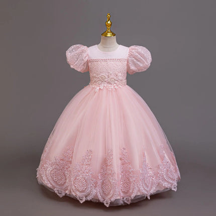 New Girl Evening Dresses Festive Clothing Children Elegant Wedding Dress for Party Girls' White Clothes