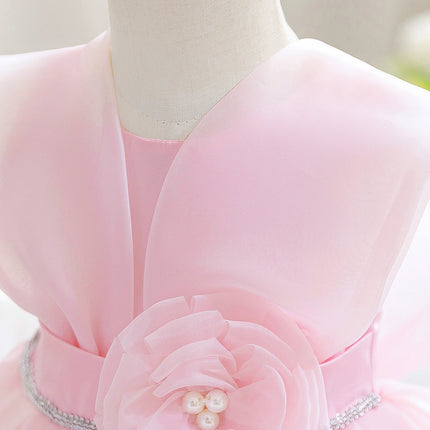 Toddler Flower Baptism Party Baby Girl Dress Infants 1st Birthday Wedding Princess Prom Dress Girls Host Bridesmaid Evening Gown