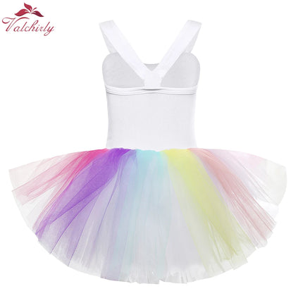 New Ballet Tutu Skirt Baby Girl Clothes  Sequins Colorful  Girls Party Dance Rainbow Tulle Skirts Children Clothing