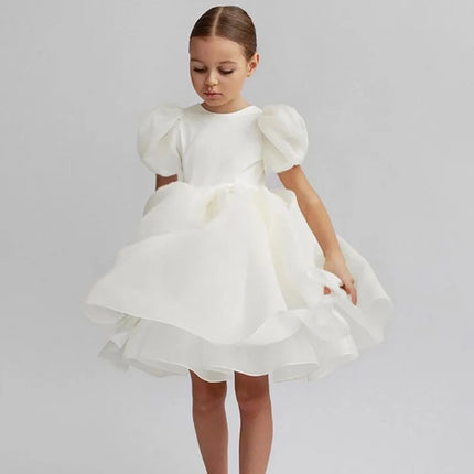 Teenage Girls Dress Children's Clothing Party Elegant Princess Long Tulle Baby Girls Kids Lace Wedding Ceremony Dresses