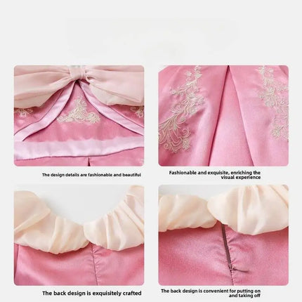 Handmade New Girls Cinderella Princess Wedding Party Dress Summer Girls Birthday Cos Lolita Dress Kids Boutique Birthday Costume