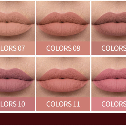 HANDAIYAN Popular Matte Matte Velvet 12 Colors Lip Gloss Liquid Lipstick Lip Glaze