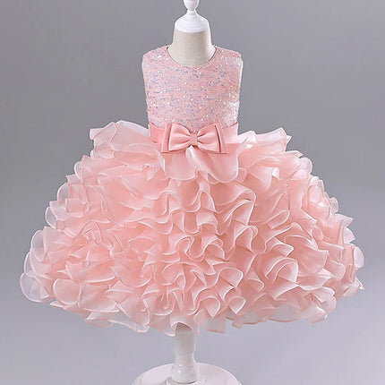 Flower Girl Dress For Wedding Baby Girl 2-8 Years Birthday Outfits Children's Girls First Communion Dresses Girl Kids Party Wear