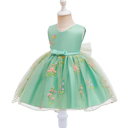 Baby Girls Butterfly 1st Birthday Flowers Tulle Bow Formal Wedding Party Dresses For Toddler Kids Baptism Photo Shoot Vestidos