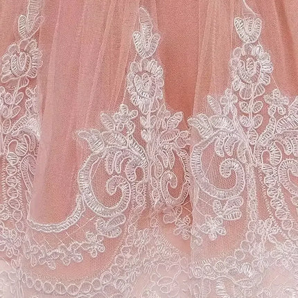 Baby Embroidery Elegant Princess Dress for Girls Luxury Lace Vintage Children Festival Party Gown 0-2Y Formal Weddings Dresses