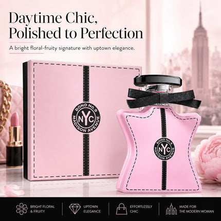 Bond No.9 Madison Avenue Women Perfume 100ml Eau De Parfum Spray Apple Rose Patchouli Floral Fruity Scent Gift for Her