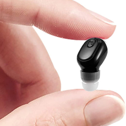 MocaDng Single Bluetooth Wireless Earbud Invisible in-Ear Wireless Earbud 12Hrs Playtime Super Long Battery Life Mini Bluetooth Headset Hands-Free Car Headphone for iOS Android Smart Phones (Black)