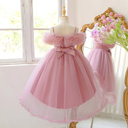 Summer Party Girls Dress Elegant Tulle Wedding Bridesmaids Princess Prom Dresses for Girl Gala Birthday Pageant Evening Costumes