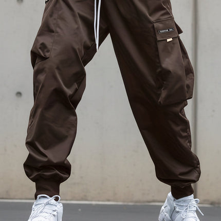 Men’s Multi‑Pocket Drawstring Cargo Pants