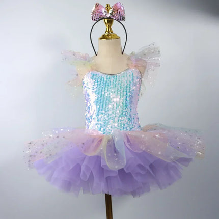 Summer Ballet Skirt Girl Dress Kids Outfit Vestidos Tutu Girls Dresses Dance Costume Baby Clothing Ballerine Children's Day