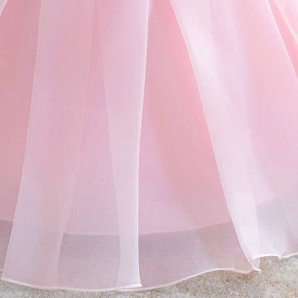 Toddler Flower Baptism Party Baby Girl Dress Infants 1st Birthday Wedding Princess Prom Dress Girls Host Bridesmaid Evening Gown