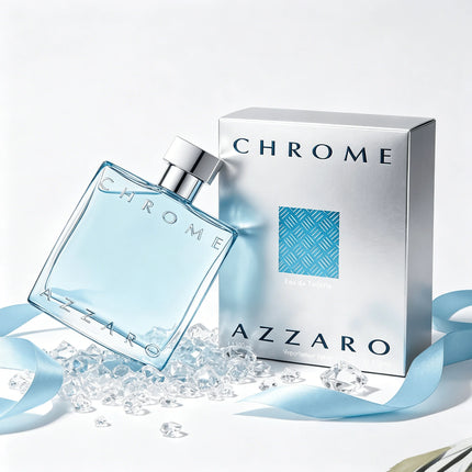 Azzaro Chrome EDT 3.3oz, Luxury Men's Perfume with Refreshing Aquatic Aroma, Long Lasting Fragrance, Ideal Gift for Father Brother on Birthday & Graduation