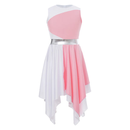 Girls Wordhip Liturgical Costume Lyrical Dance Dress Kids Celebration of Spirit Church Dress Dancewear Stage Performance Costume