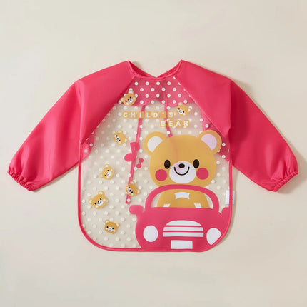Waterproof Full Sleeve Baby Bibs Children Apron Long Sleeve Feeding Smock Kids Eating Breastplate Infant Scarf Clothing