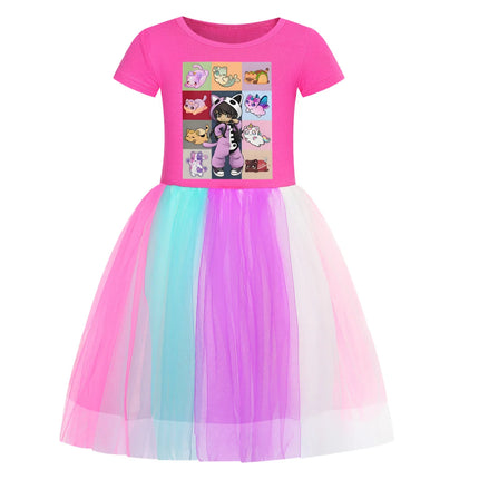 APHMAU  Baby Girls Lace Princess Dress Design Summer Wedding Party Outfit with Bag Toddler Formal Dress for Girls
