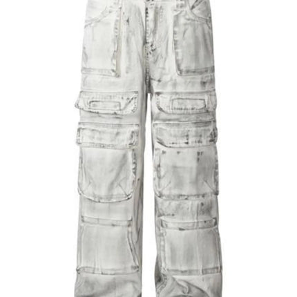 Men's Multi-Pocket Cargo Denim Jeans