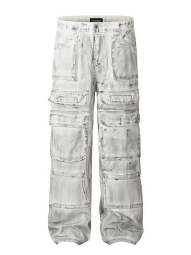 Men's Multi-Pocket Cargo Denim Jeans