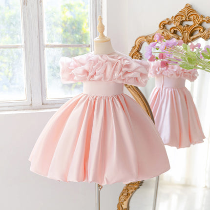 Summer Flower Party Girls Dress Elegant Wedding Bridesmaids Princess Prom Dresses Girl Gala Birthday Baptism Evening Kids Clothe
