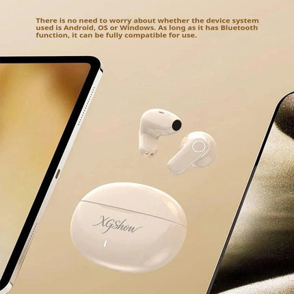 XGSHOW M21S TWS Bluetooth Headphones Wireless High Sound Quality HiFi Ultra Long Battery Life Half In-ear Earbuds Mini Portable