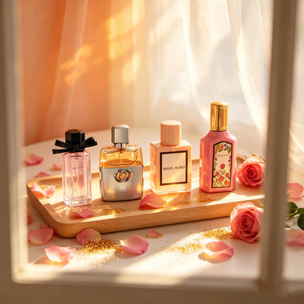 4Pcs Women Perfume Gift Set Long Lasting Floral Fruity Scent Eau de Toilette Elegant Ladies Fragrance Kit Valentine Birthday Present for Her